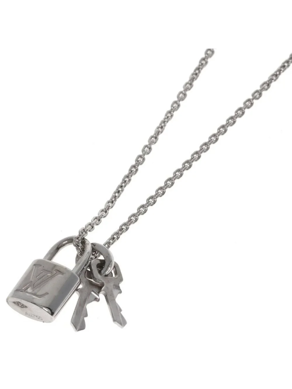 Louis Vuitton Lock It Necklace 18k White Gold